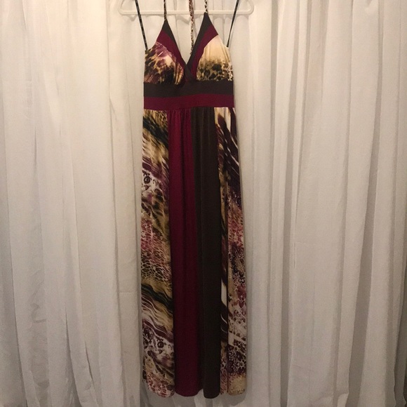XOXO Halter Maxi Dress – Animal Print, Size M - Picture 3 of 11